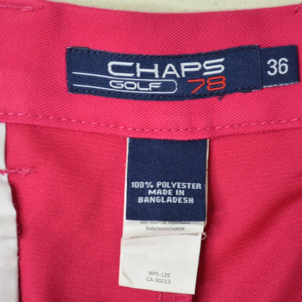 CHAPS Golf 78 Size 36 Mens Pink‎ COMFORT WAIST Athletic Sports Casual SHORTS - Picture 2 of 6